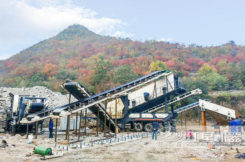 移動反擊式破碎機山東生產現場